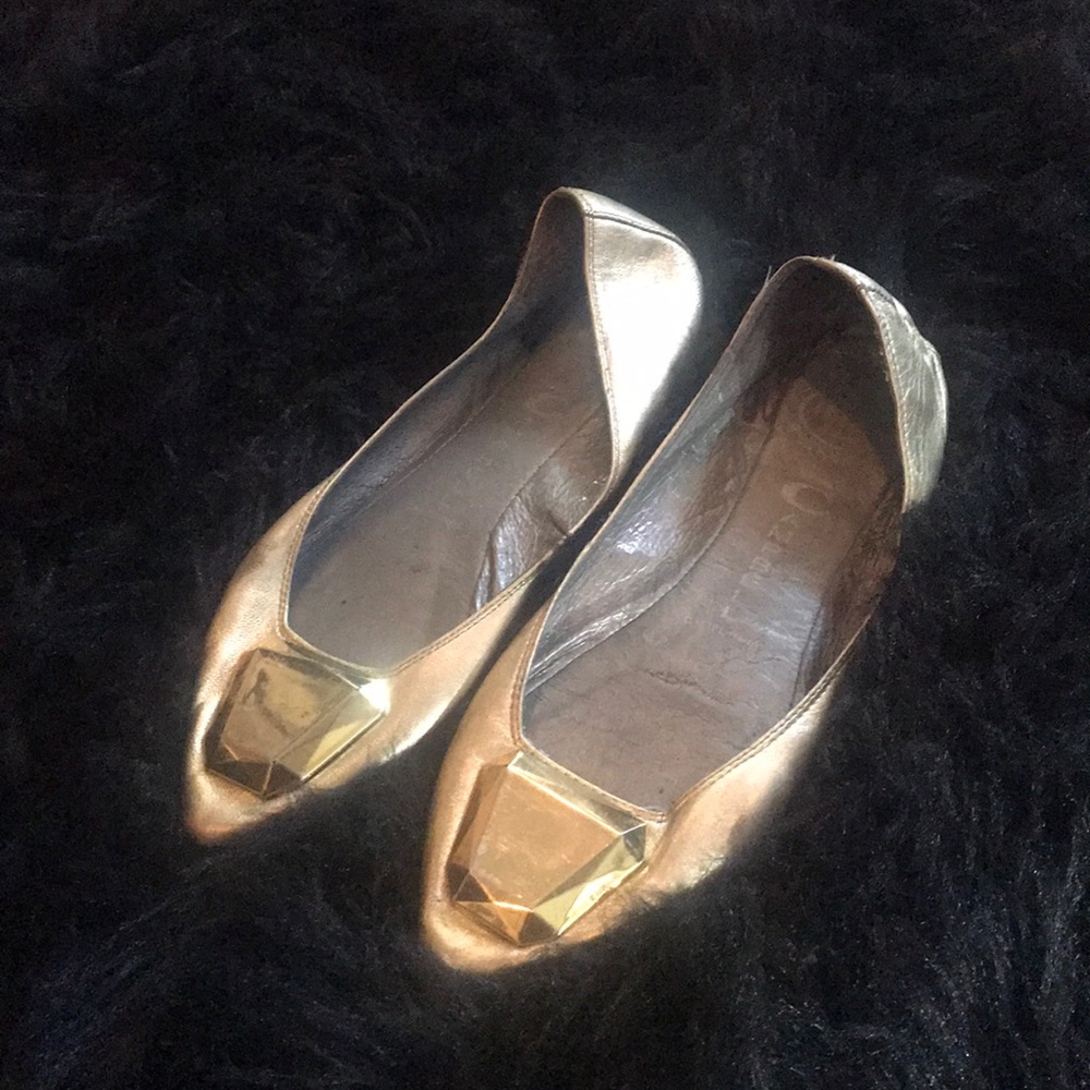 Gold Jeffery Campbell Flats